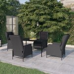 vidaXL Ensemble de salle à manger de jardin 5 Pièces Gris foncé