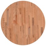 vidaXL Dessus de table Ø70x2 5 cm rond bois massif de hêtre
