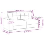 vidaXL Canapé causeuse gris clair 140 cm velours