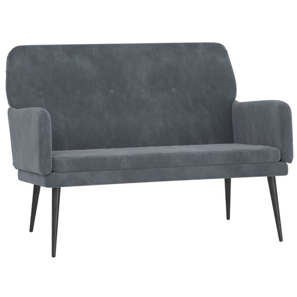 vidaXL Banc Gris foncé 108x79x79 cm Velours