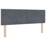 vidaXL Tête de lit LED avec bandes LED Gris 144 cm Velours