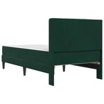 vidaXL Cadre de lit avec matelas Vert foncé 80 x 200 cm Velours