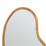 Miroir décoration moderne design mural bois MDF 75 x 55 cm effet chêne 03_0010179