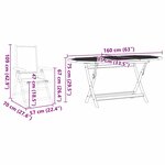vidaXL Ensemble de salle à manger pour jardin Pliant 7 Pièces Beige