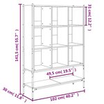 vidaXL Bibliothèque chêne marron 102x30x141 5 cm bois d'ingénierie