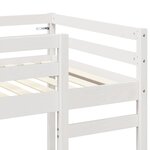 vidaXL Cadre de lit mezzanine Blanc 80 x 200 cm Pin massif