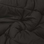 vidaXL Duvet d'hiver Noir et Taupe 200 x 155 cm Microfibre