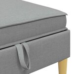 vidaXL Canapé modulaire avec rangement 5 Pièces Gris clair Tissu