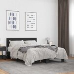 vidaXL Cadre de lit sans matelas noir 120x190 cm