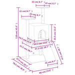 vidaXL Arbre à chat avec griffoirs en sisal gris foncé 110 cm