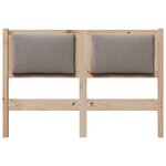 vidaXL Tête de lit Autre Marron 120 cm Bois massif en pin