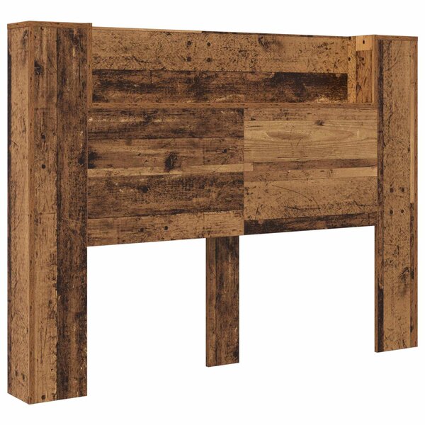 vidaXL Cabinet de Tête de Lit avec LED Bois ancien Bois d'ingénierie