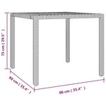 vidaXL Ensemble de bistro de jardin 5 Pièces coussins gris poly rotin