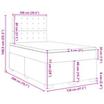 vidaXL Sommier à lattes de lit avec matelas Gris 120x200 cm Similicuir