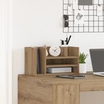 vidaXL Organisateur de bureau Chêne noir 44.5x24x25 cm Bois