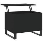 vidaXL Table basse Noir 60x44 5x45 cm Bois d'ingénierie
