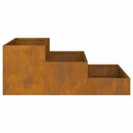vidaXL Cache-pot de jardin Rouillé 90 x 90 x 35 cm