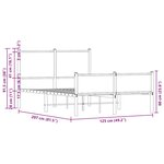 vidaXL Cadre de lit en métal sans matelas chêne fumé 120x200 cm