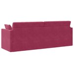 vidaXL Canapé-lit Bordeaux 213 x 76 x 77 cm Velours
