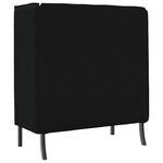 vidaXL Canapé à Haut Dossier 101cm Noir tissu