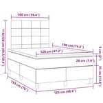 vidaXL Sommier à lattes de lit matelas et LED bleu 120x190 cm tissu