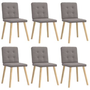 vidaXL Chaises à manger lot de 6 taupe tissu