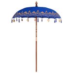 vidaXL Parasol balinais Bleu 185 x 185 x 260 cm