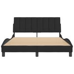 vidaXL Cadre de lit sans matelas Hanko noir 140x200 cm velours