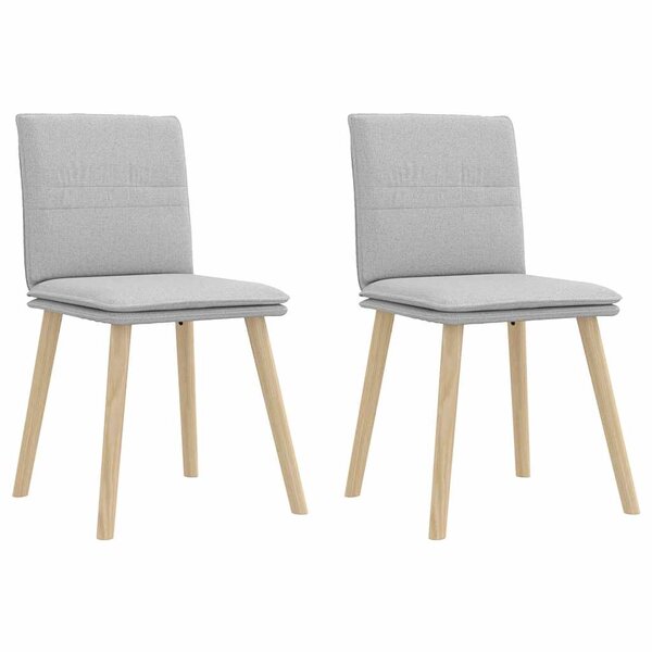 vidaXL Chaises à manger lot de 2 gris nuage tissu