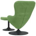 vidaXL Chaise Œuf avec Pouf Vert clair Velours