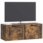 vidaXL Meuble TV mural Chêne fumé 78 5 x 31 x 30 cm Bois d'ingénierie