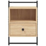vidaXL Table de chevet murale chêne sonoma 40x30x61 cm