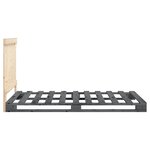 vidaXL Cadre de lit sans matelas gris 100x200 cm bois massif de pin