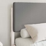 vidaXL Cadre de lit avec tête de lit rembourrée Gris clair