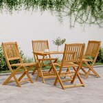 vidaXL Ensemble à manger de jardin pliable 5 Pièces bois massif d’acacia