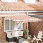 vidaXL Auvent Rétractable Manuel Multicolore 300x250 cm