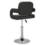 vidaXL Chaises à manger pivotantes lot de 2 noir similicuir