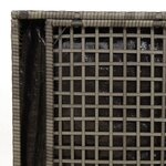 vidaXL Boîte de Rangement Extérieure Grise et Grise Foncée Rotin Grande