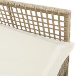 Chaises de jardin vidaXL 2 Pièces avec coussins Beige en poly rattan