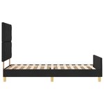 Lit vidaXL Noir 100x200 cm en tissu