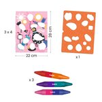 Djeco DJ08993 - Fabuleux pochoirs Piou piou & co