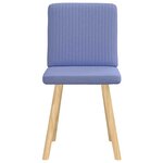 vidaXL Chaises à manger lot de 2 bleu jean tissu