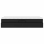 vidaXL Lit avec rangement et matelas Noir 90 x 190 cm Simili cuir