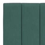 vidaXL Cadre de lit avec tête de lit Vert foncé 140x200 cm Velours