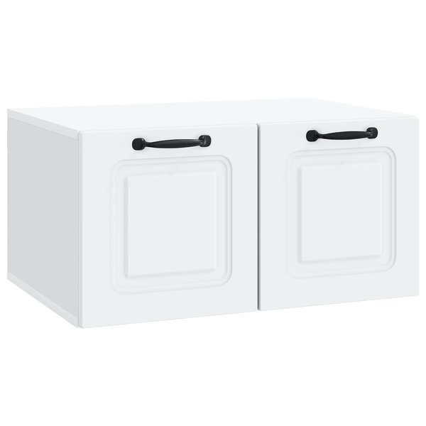 vidaXL Meuble TV mural Blanc 59 5 x 41 x 30 cm Bois d'ingénierie