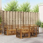 vidaXL Ensemble de canapés d'extérieur 7 pc Naturel Polyester