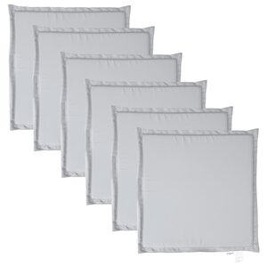 vidaXL Coussins de siège de jardin lot de 6 gris clair 45x45x2cm carré