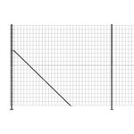 vidaXL Clôture en treillis métallique avec bride anthracite 1 6x25 m