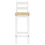 vidaXL Ensemble de bar 3 Pièces Blanc Bois de pin massif
