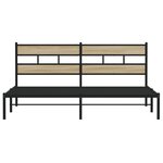 vidaXL Cadre de lit en métal sans matelas chêne sonoma 180x200 cm